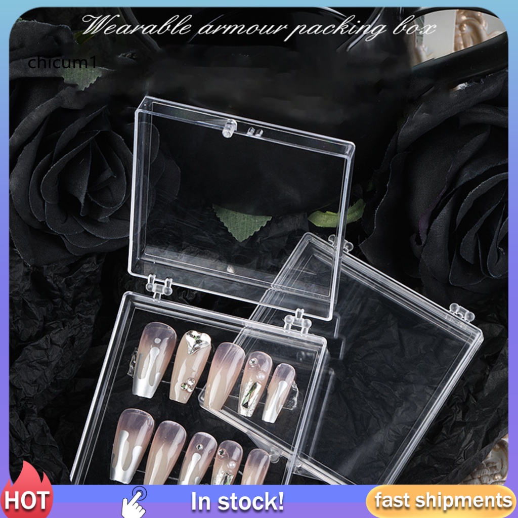 CC Portable Nail Display Box Nail Art Storage Box Wearing Armor