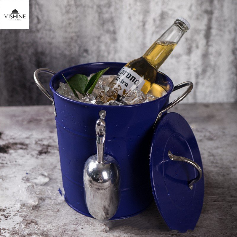 3.4L Dry Ice Bucket Tableware Double Ice Bucket Beverage Beer French ...