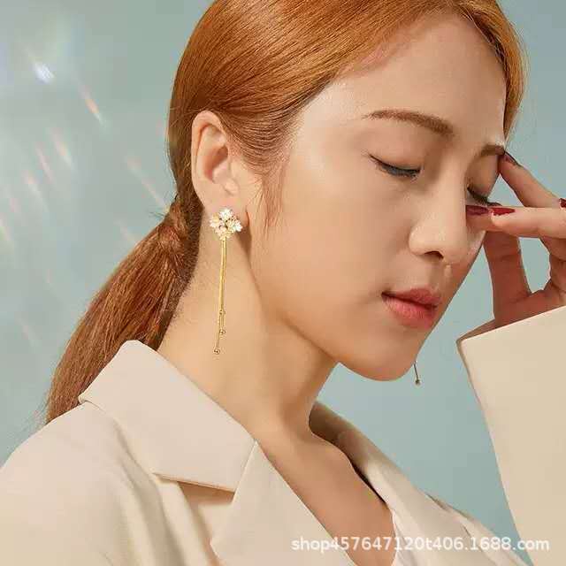 50 Styles Korean Long Dangle Earrings for Women Fashion Girls Full Crystal Pearl Tassel Earrings - Image 7