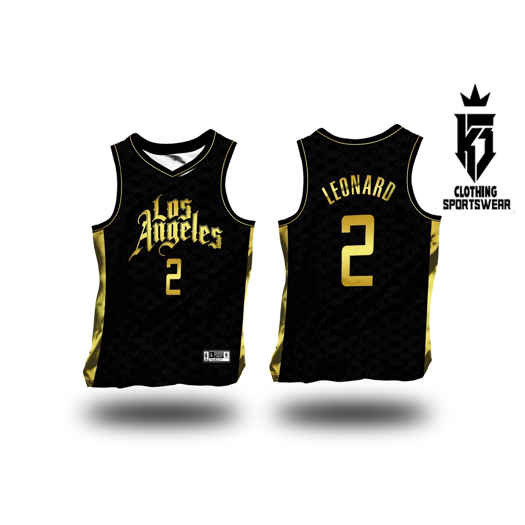 LOS ANGLES BLACK GOLD FULL SUBLIMATION BASKETBALL JERSEY | Shopee