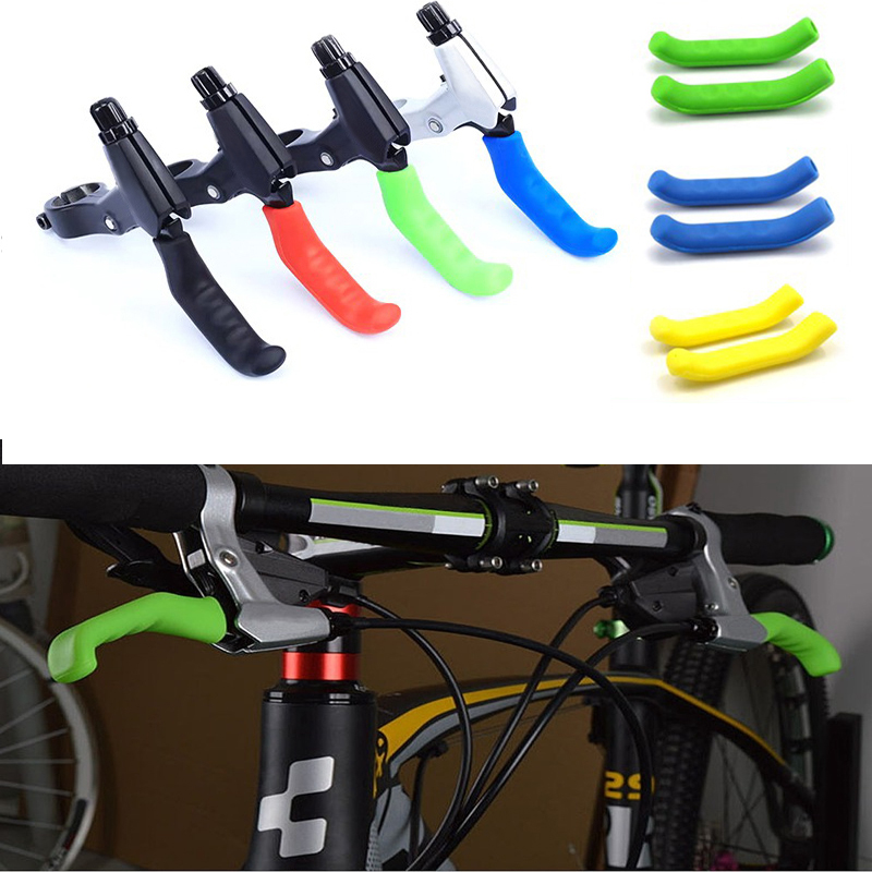 2PCS Universal Silicone Gel Brake Handle Lever Cover Mountain Road Bike Cycling Protection Cover