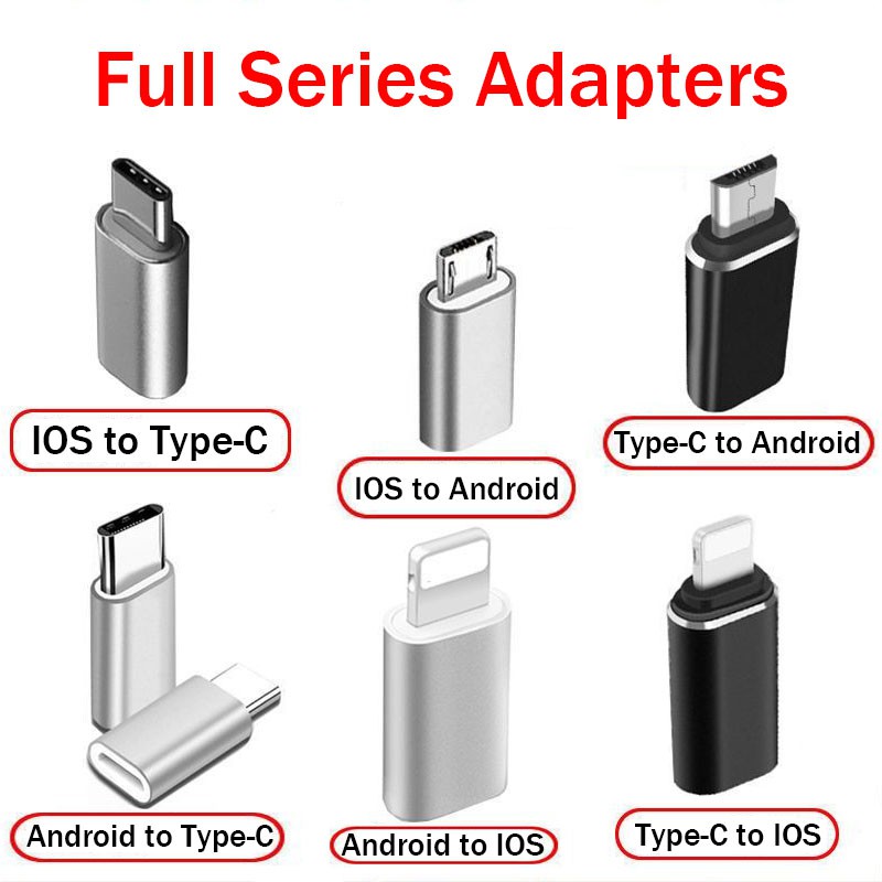 Android Switch to TypeC IOS Micro USB Adapter USB C Conversion Head