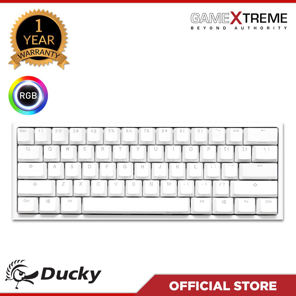 Ducky One 2 Mini White Rgb V2 Mx Blue Dkon61st Cuspdwwt1 Shopee Philippines