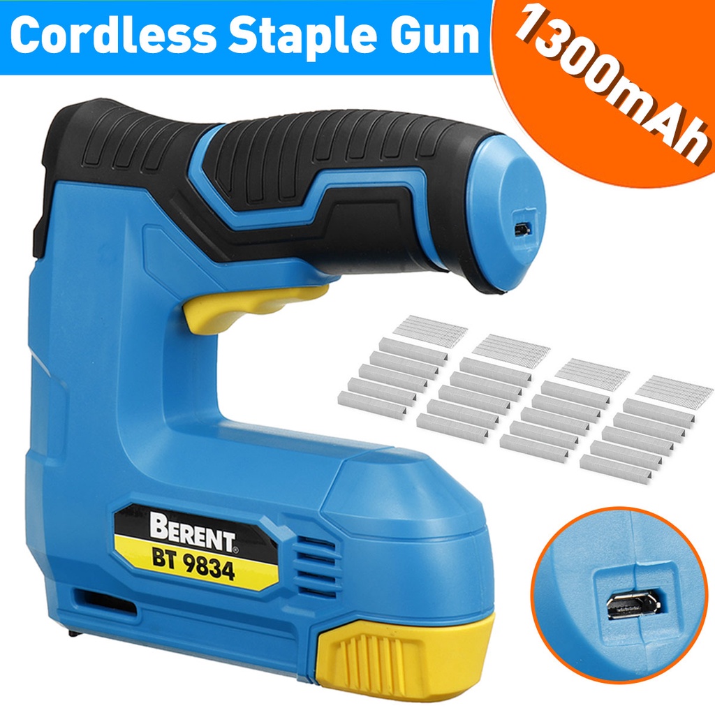 Stapler Cordless Electric Staple Gun 4V Rechargeable Lithium Battery