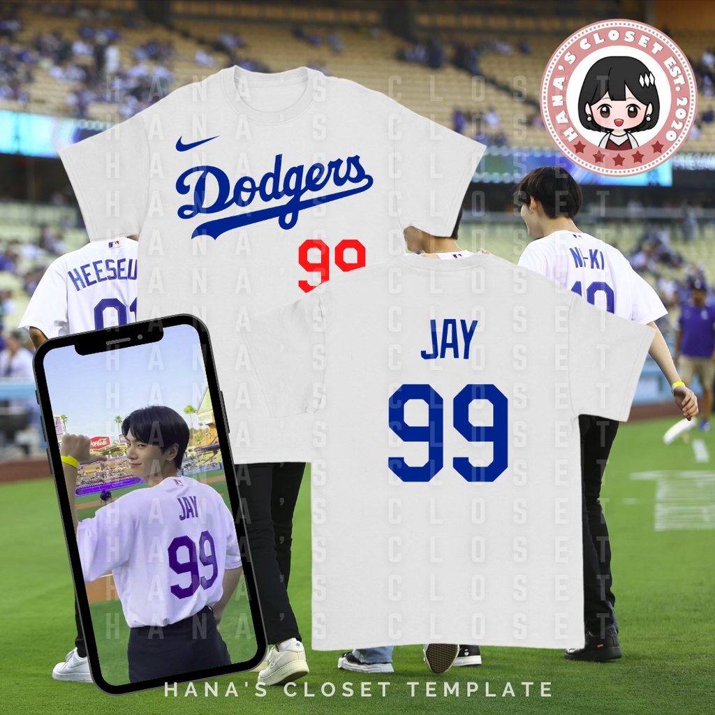 Dodgers Jersey Customized Inspired T Shirt Heeseung Jungwon Jay Jake