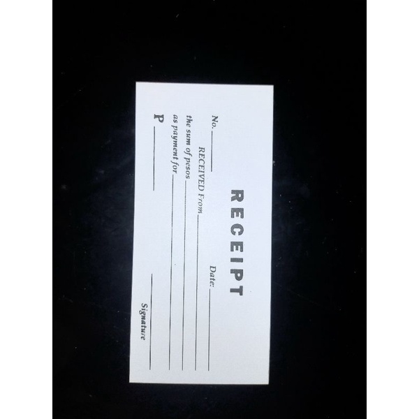 Cash Receipts All White (10 PADS) Shopee Philippines