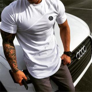 2020 Summer Mens Short Sleeve Extended Hip Hop T-shirt Oversized Clothes Fitness Men T shirt Casual Gym muscle Sportstwear Tees Top #8