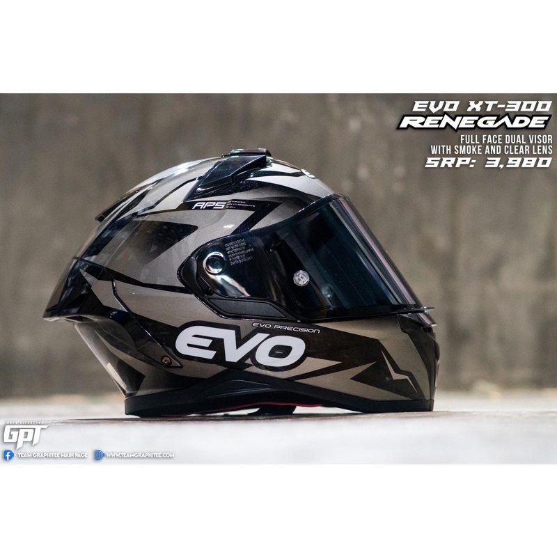 EVO HELMETS XT300 RENEGADE GLOSSY (DUAL VISOR) Shopee Philippines