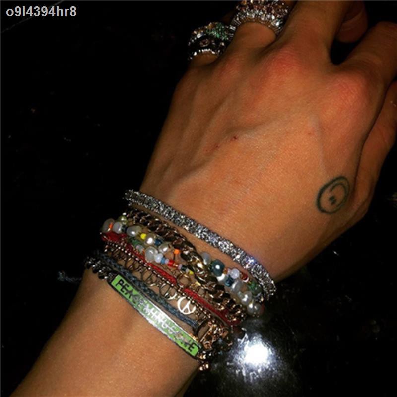 ❁GD Quan Zhilong same letter bracelet PEACEMINUSONE style pmo red