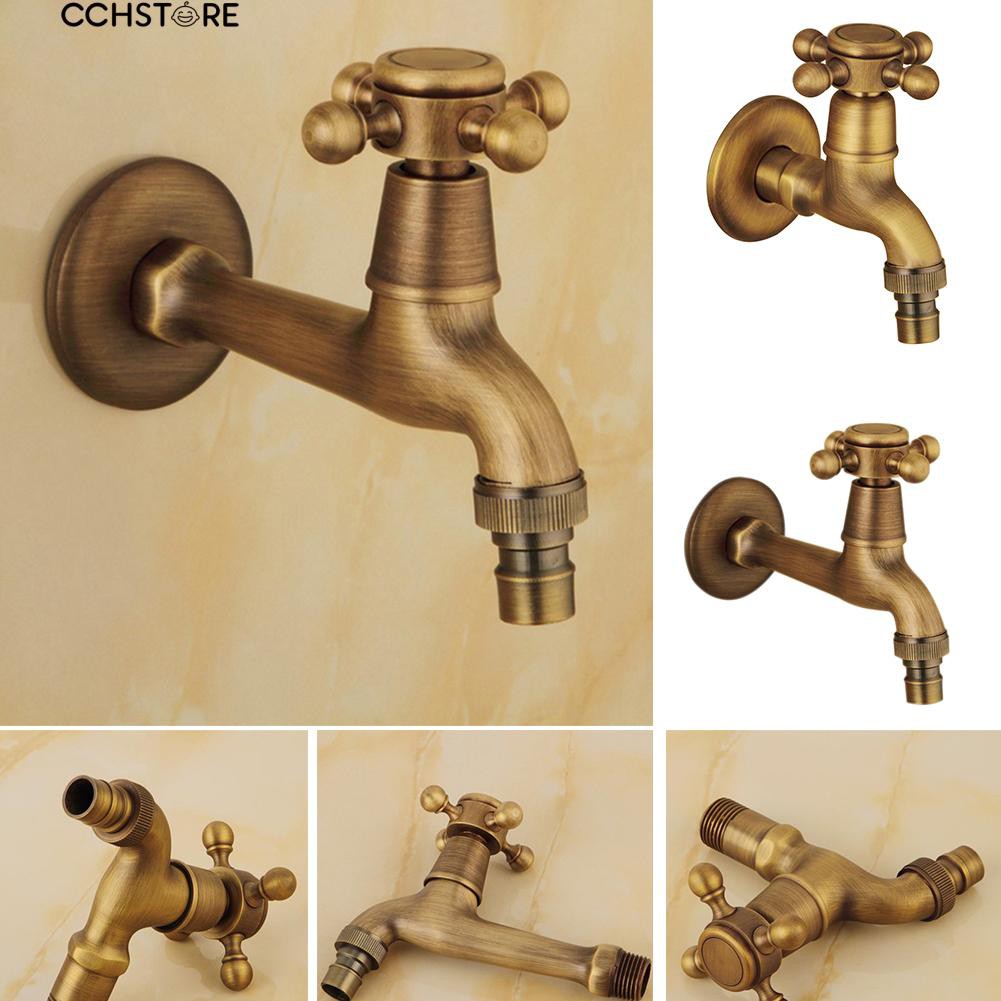 Cch Antique Brass Wall Mounted Faucet Bathroom Sink Washing