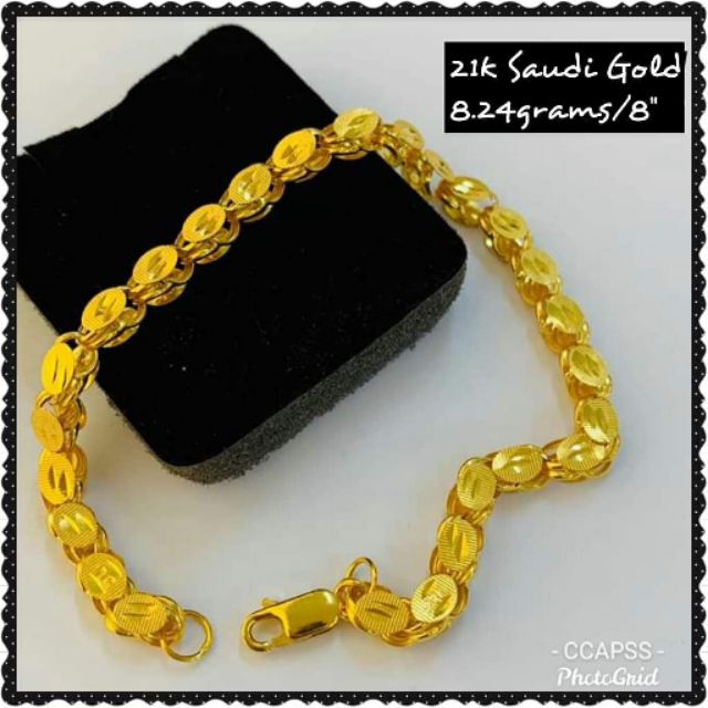 21k Saudi Gold Damascus bracelet | Shopee Philippines