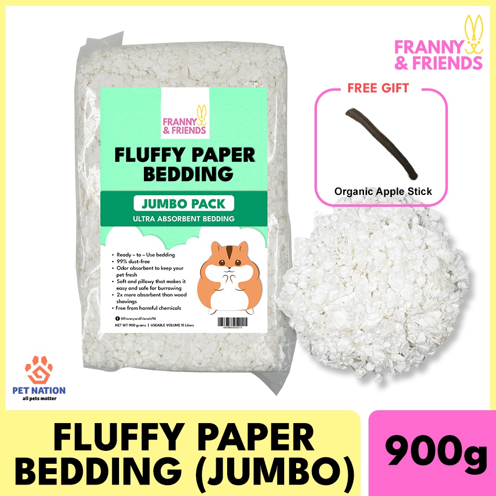 Franny & Friends Fluffy Hamster Paper Bedding Jumbo Pack 15L/900g