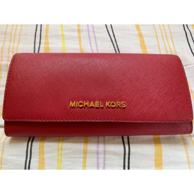 michael kors red wallet