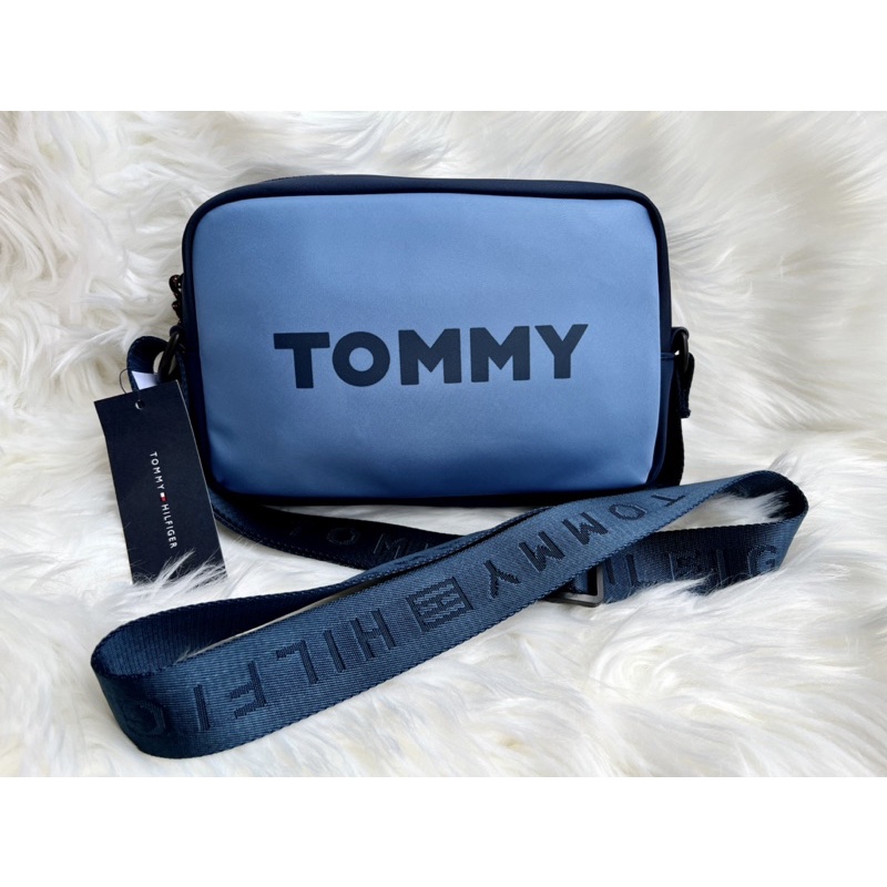 Tommy Hilfiger Jordana II Camera Crossbody Smooth Nylon Sling Bag Dusty Indigo Shopee Philippines