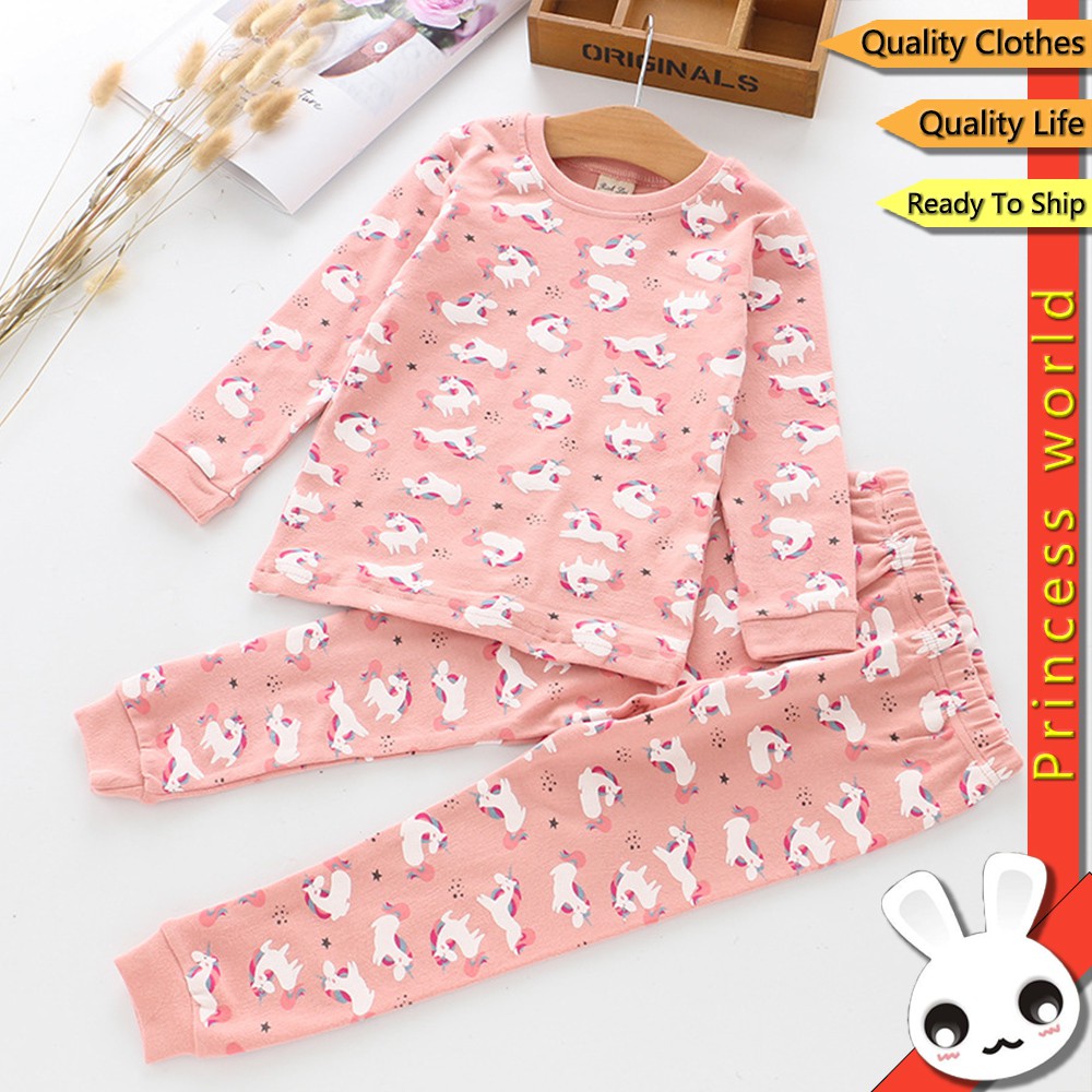 baju tidur Kids Pyjama Girls Elsa Princess Frozen baju tidur Kids Pyjama Girls Elsa Princess Frozen