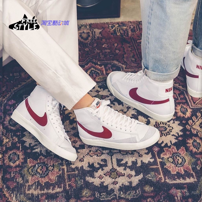 nike blazer mid 77 white red