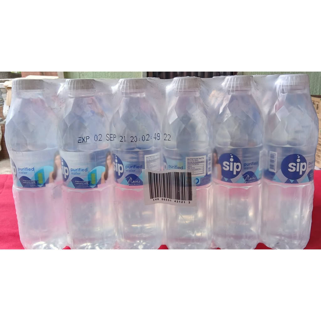 SIP Purified Water 1 case 500ml x 24pcs | Shopee Philippines