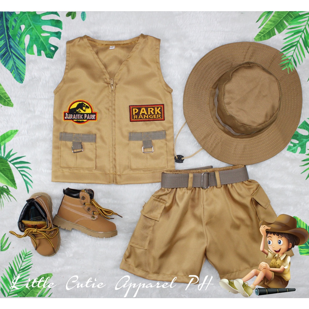 PARK RANGER OUTFIT JURASSIC PARK (FREE NAME) | Shopee Philippines