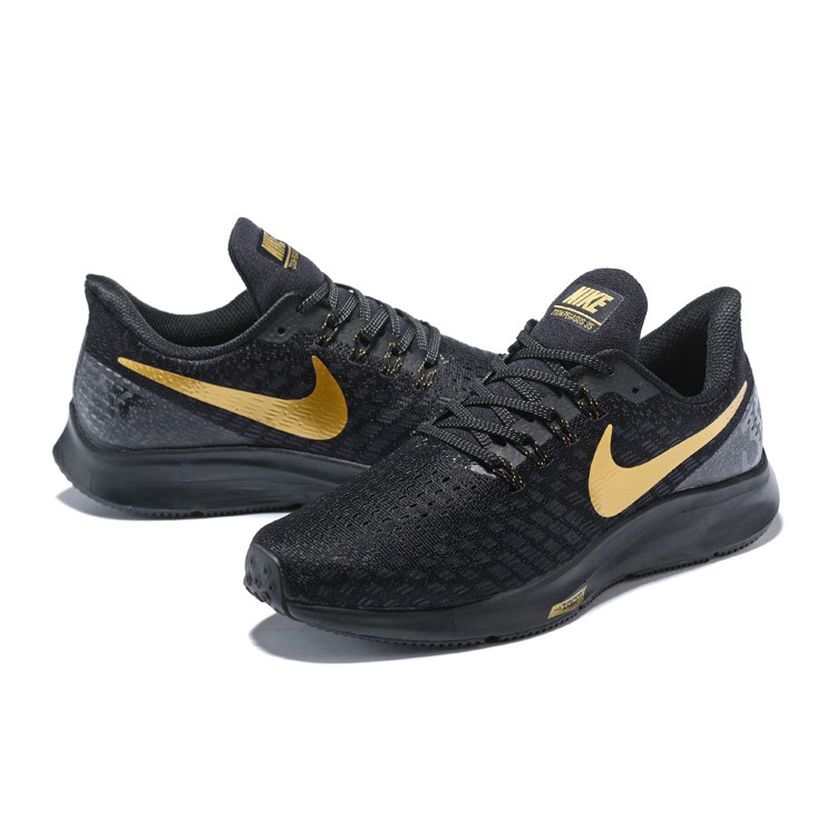 nike zoom pegasus 35 black and gold