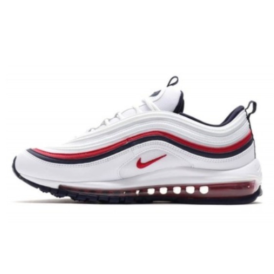 red and white nike 97