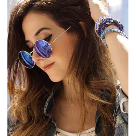 John Lennon Inspired Round Hippie Shades Retro Colored Lens 3021t