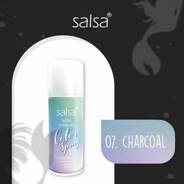 Salsa Instant Mermaid Hair Color Spray 07 Charcoal (Black) Shopee Philippines
