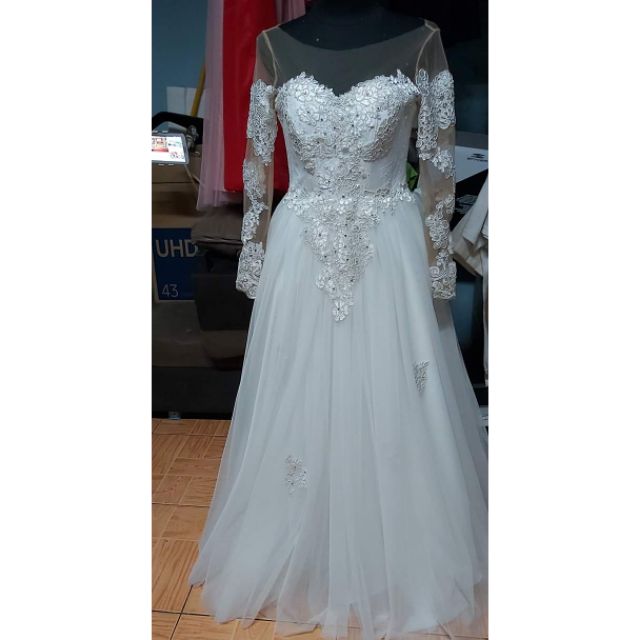 wedding gown long tail