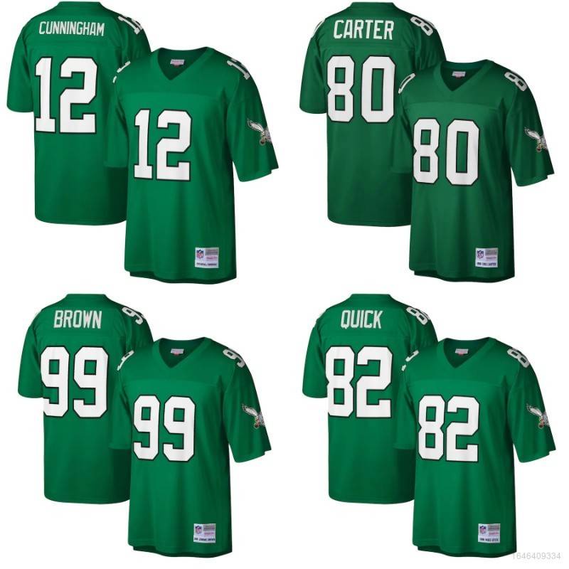 Philadelphia Eagles NFL football jersey Brown quick Cunningham Carter tshirt top Jersey loose