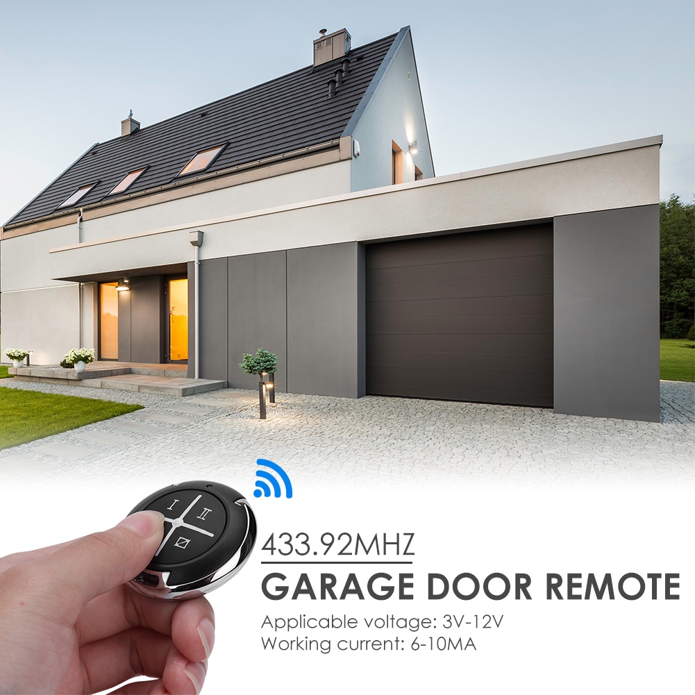 Round 433MHz Remote Control 4 Channel Garages High Compatibility Easily
