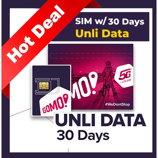 GOMO SIM WITH 30 DAYS UNLI DATA, GOMO SIM 30GB NO EXPIRY DATA Shopee
