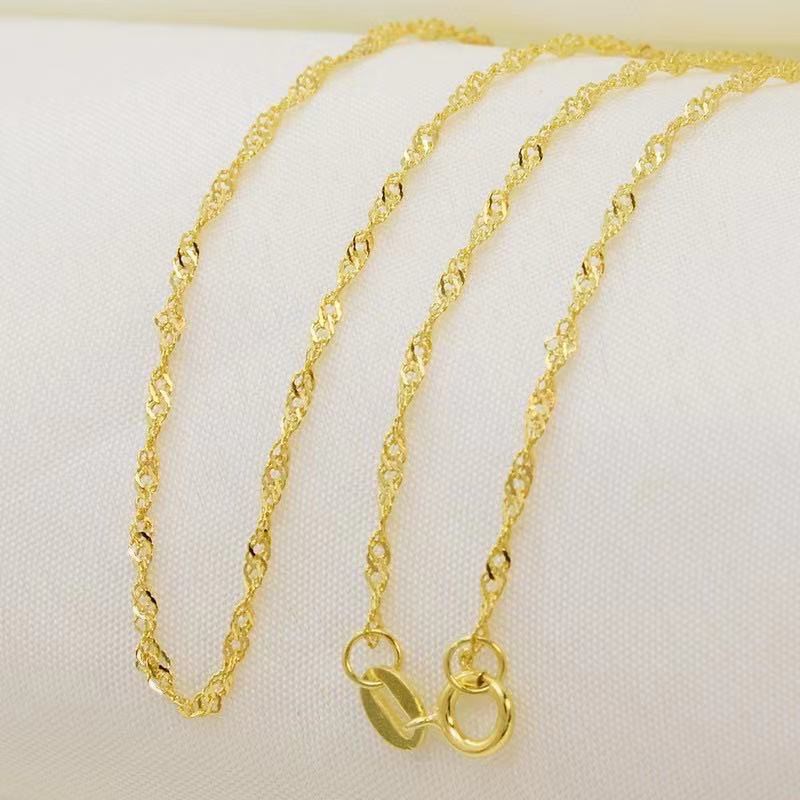 (SPECIAL)Italy 925 silver COATED Gold Necklace Genuine 92.5% Sterling ...