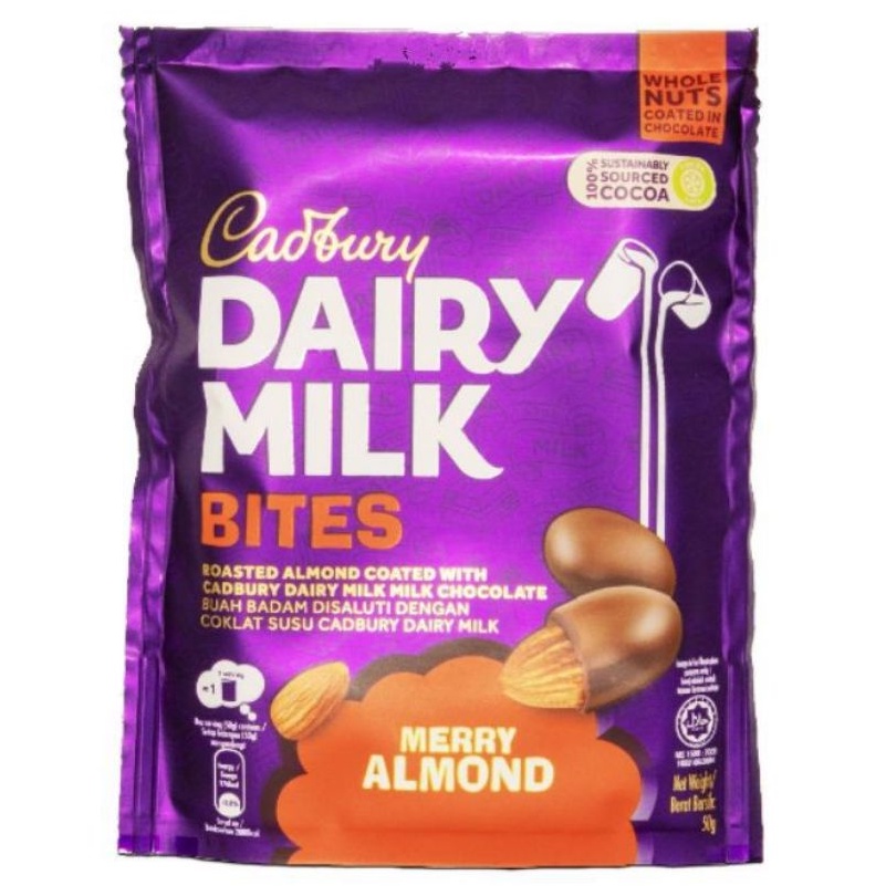 Cadbury Dairy Milk Merry Almond Bites 50g Shopee Philippines
