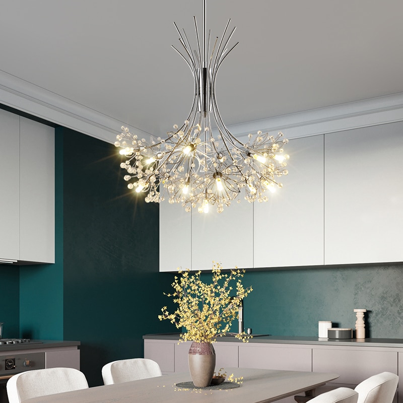 modern led chandeliers for dining room