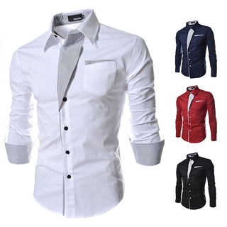 READY STOCK!!! Mens Summer Autumn New Fashion Casual Long Sleeve Shirt Comfortable Breathable Business Shirts