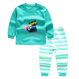 2pcs/set Long Sleeve Pyjamas Baby boys Clothing Cartoon  Printed Clothing suits #6