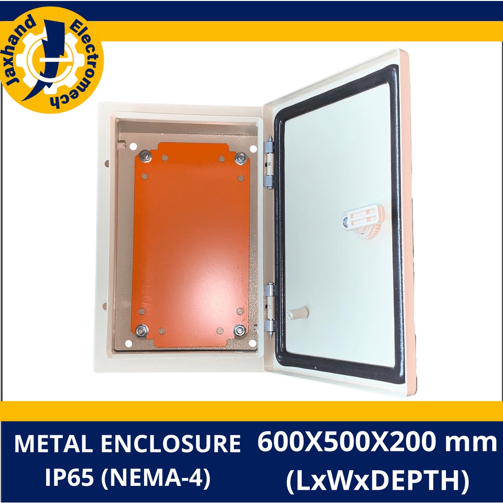 Metal Enclosure 600 x 500 x 200mm, IP65 Nema 4