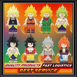 Dragonball Z 12pcs Dragon Ball Z Toys Brickheadz Building Blocks No Box Saiyan Sun Goku Collectables Sloopy In