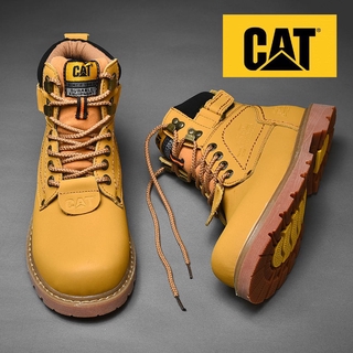 【Ready Stock 】  Original Caterpillar Men's Plain Soft-Toe Work Boots Couple Tooling Boots