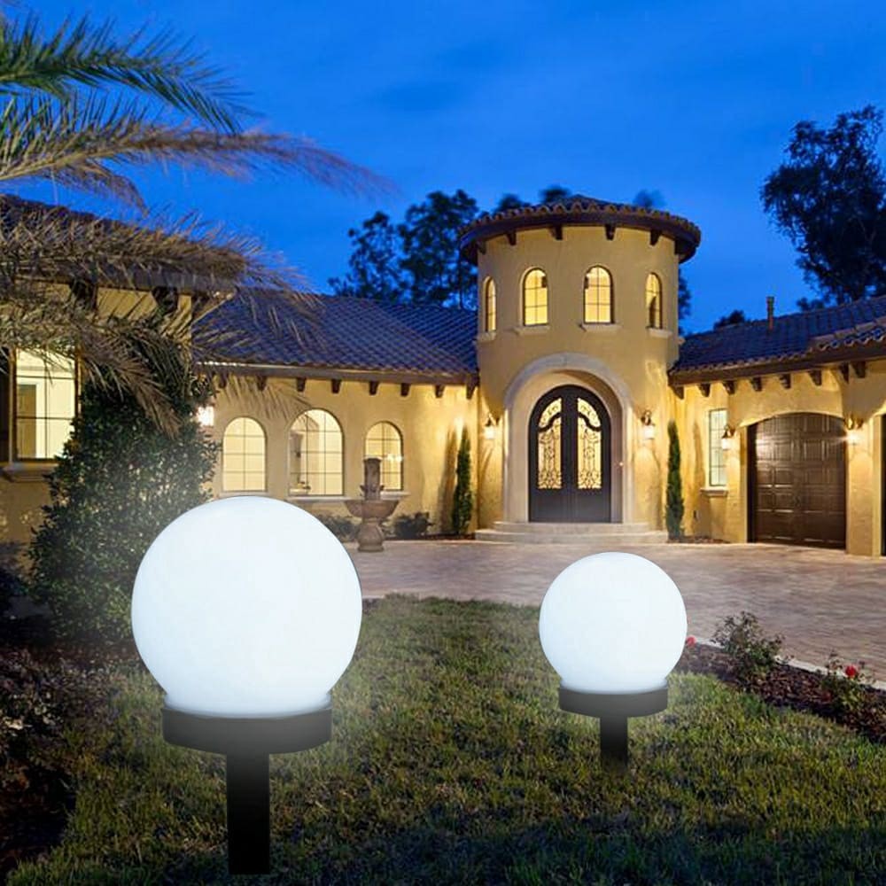 round ball solar garden lights