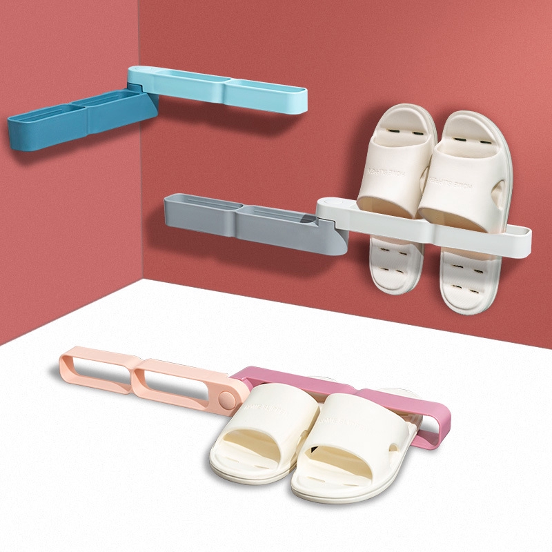 Bathroom Slippers Shelf Wall Mounted Bathroom Shoe Rack Shopee Philippines