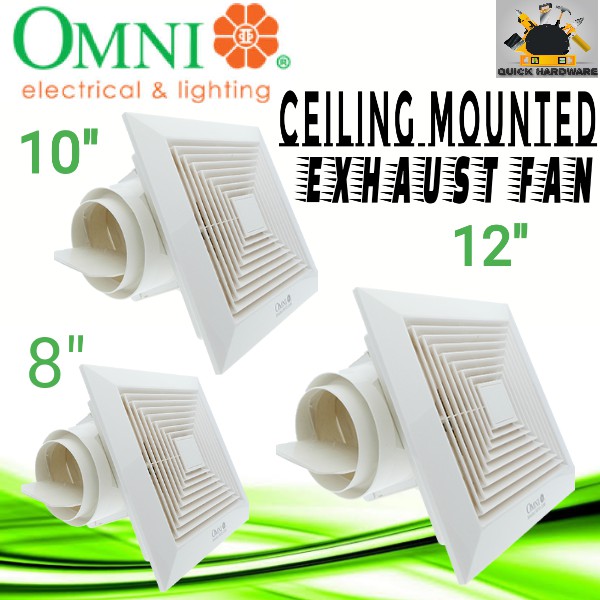 (OMNI) Ceiling Mounted Exhaust Fan | Shopee Philippines