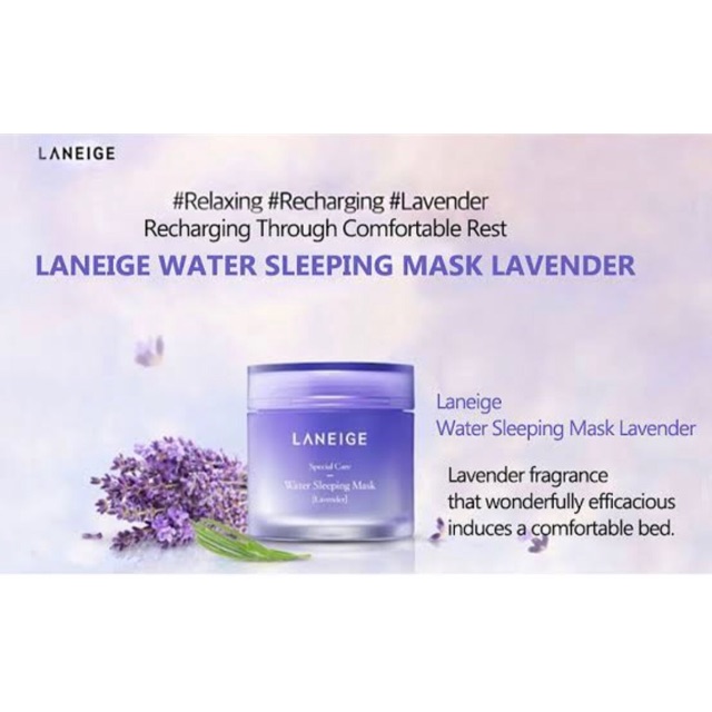 Brand New Auth Laneige Water Sleeping Mask Lavender / Laneige RadianC