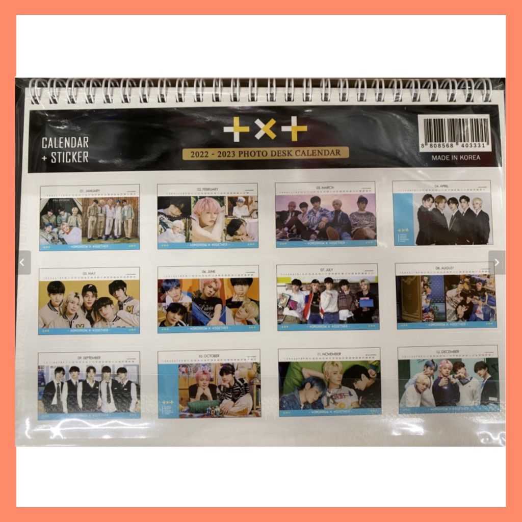 Direct from JAPAN】 KPOP Calendar TXT 2022-2023 Photo Desk Table Calendar  Sticker Set Included K-POP 22.5 × 17cm | Shopee Philippines