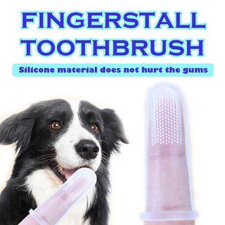 Dog Brush Super Soft Silicone Pet Finger Toothbrush Teddy Tartar Remover