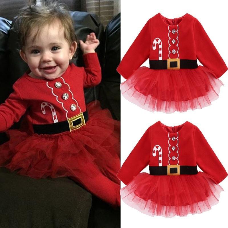 long sleeve baby girl christmas dresses