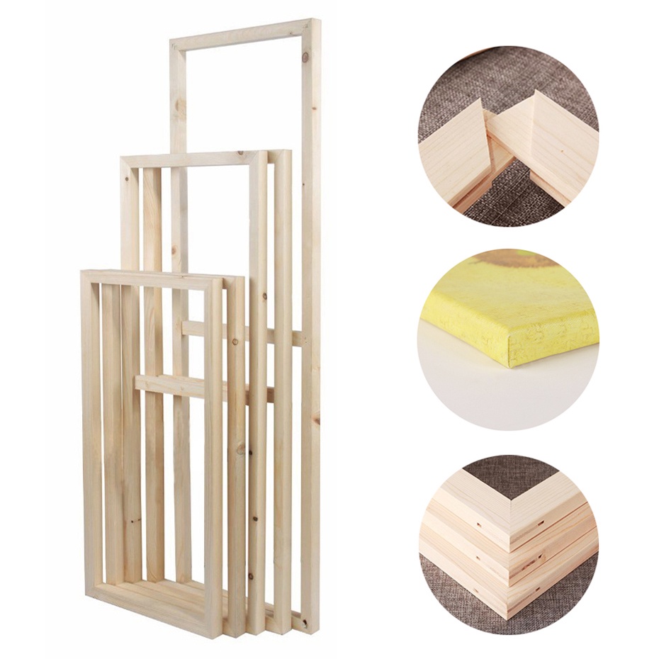 Natural DIY Wood Canvas Painting Frame Stretcher Bars for Picture