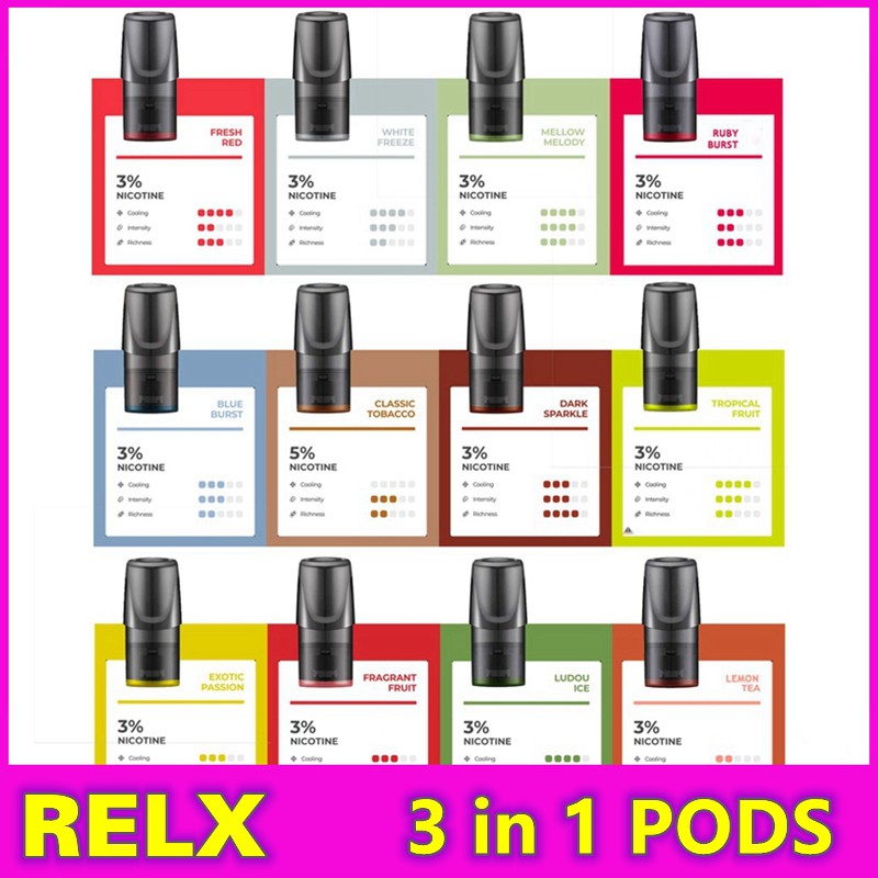 RELX 3 in 1 Relx Pods Vape Juice for Classic Getting Started Device ...