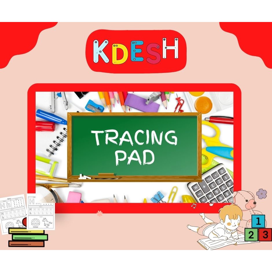 Tracing Pad (alphabets, numbers and Pre-writing strokes) | Shopee
