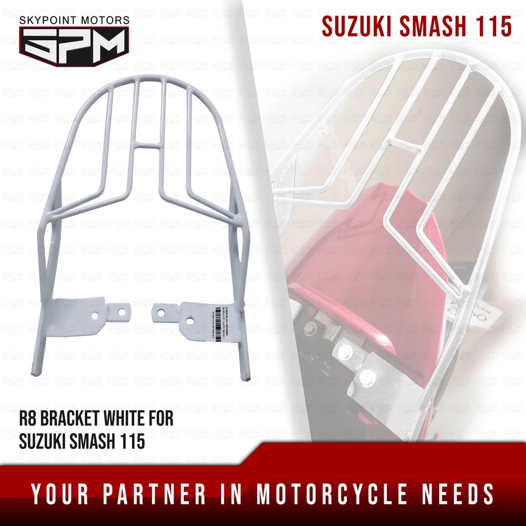 Suzuki Smash 115 Rear Bracket White Heavy Duty Made in Thailand A005