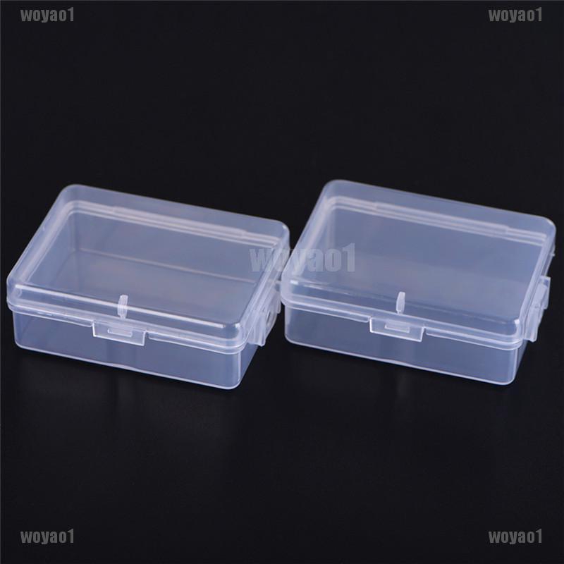 transparent plastic box with lid